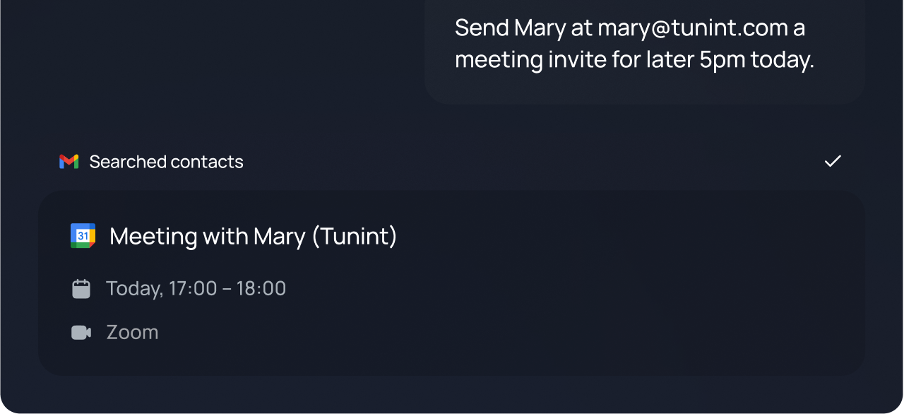 Nia AI assistant interface