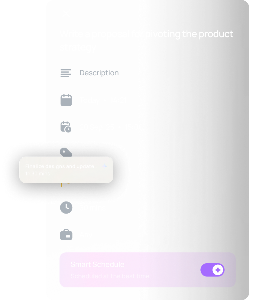 AI scheduler interface